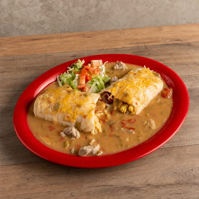 Potato & Bean Breakfast Burrito.